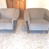 Trio armchairs club 50s grey