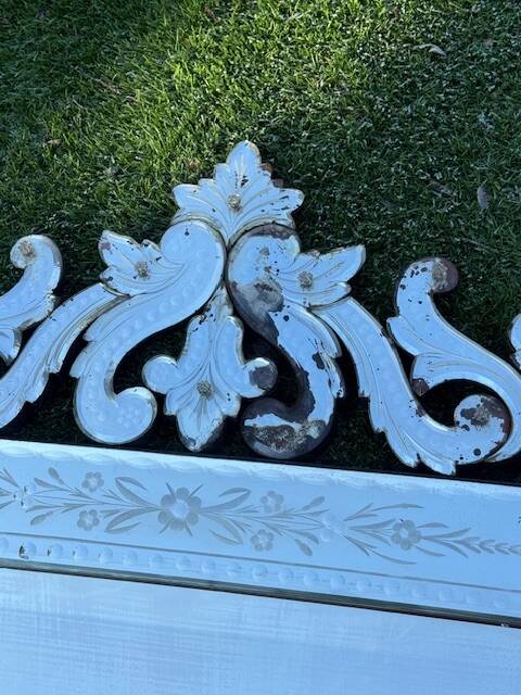 Large murano venice fireplace mirror 1930