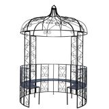 Gloriette ronde avec banc