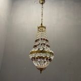 Italian Crystal Basket Chandelier