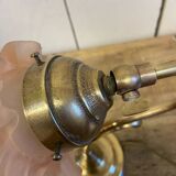 Glass paste and brass lamp