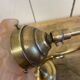 Glass paste and brass lamp