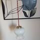 Opaline tulip mood lamp with white ruffles