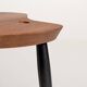 Palette-Shaped Teak Stool, Scandinavia, 1950s