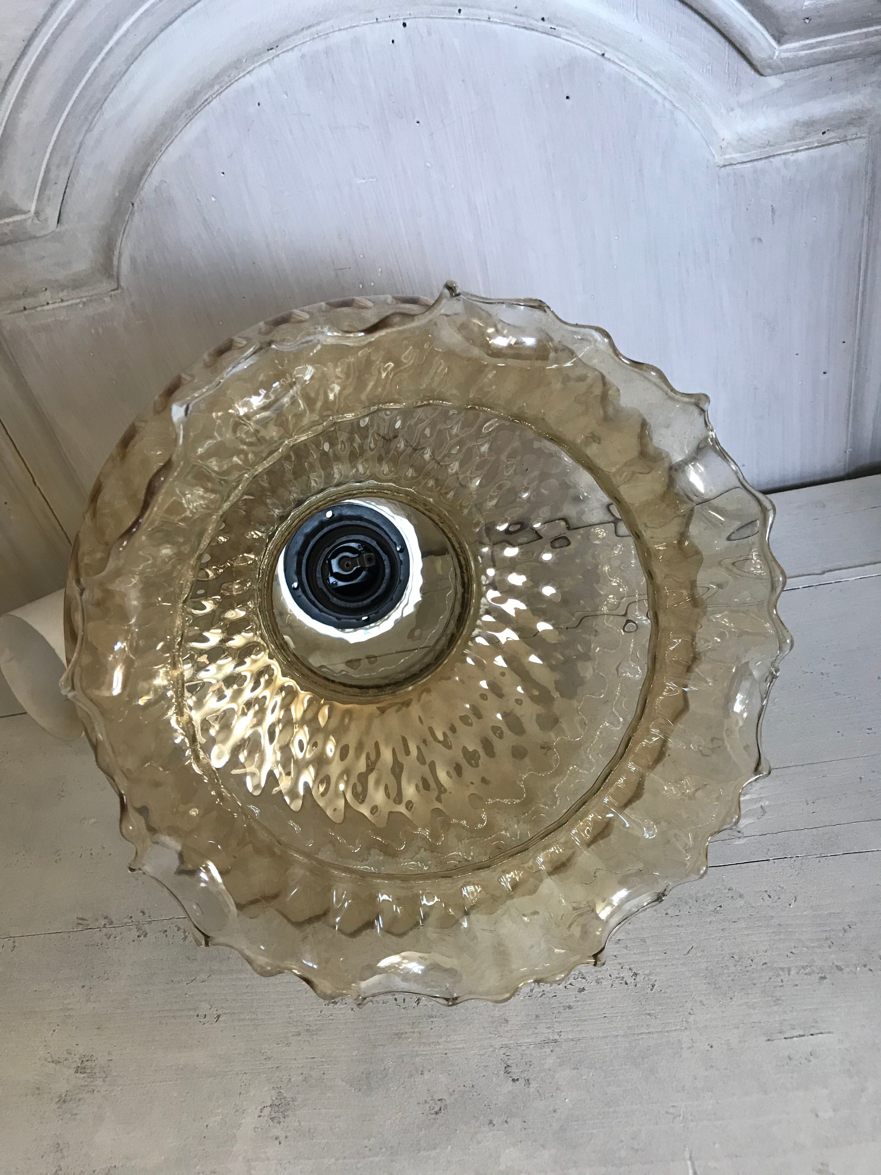 Vintage amber glass hanging