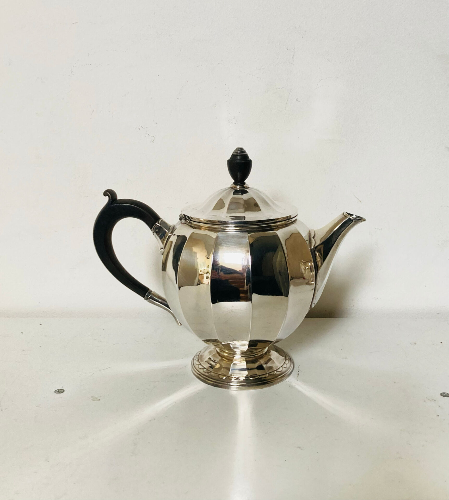 Art Deco teapot CHRISTOFLE early 20th century in silver-plated metal with hallmark