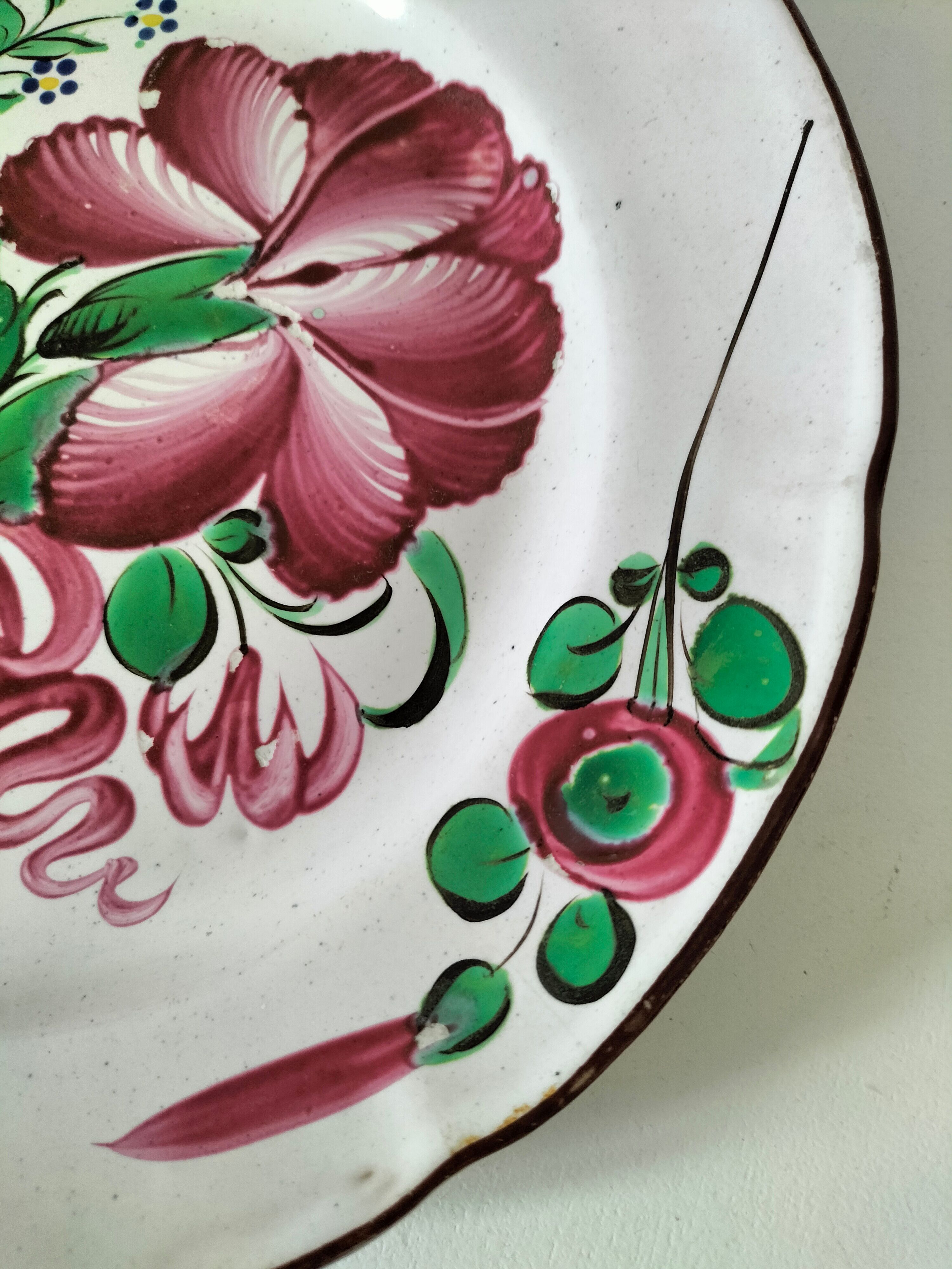Earthenware plate from the East – attributed to Islettes, 19th century