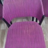 4 vintage chairs in purple fabric