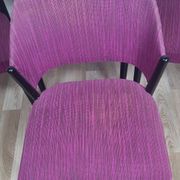 4 vintage chairs in purple fabric