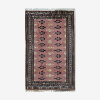 Vintage carpet uzbek bukhara handmade 95cm x154cm 1960s, 1c538
