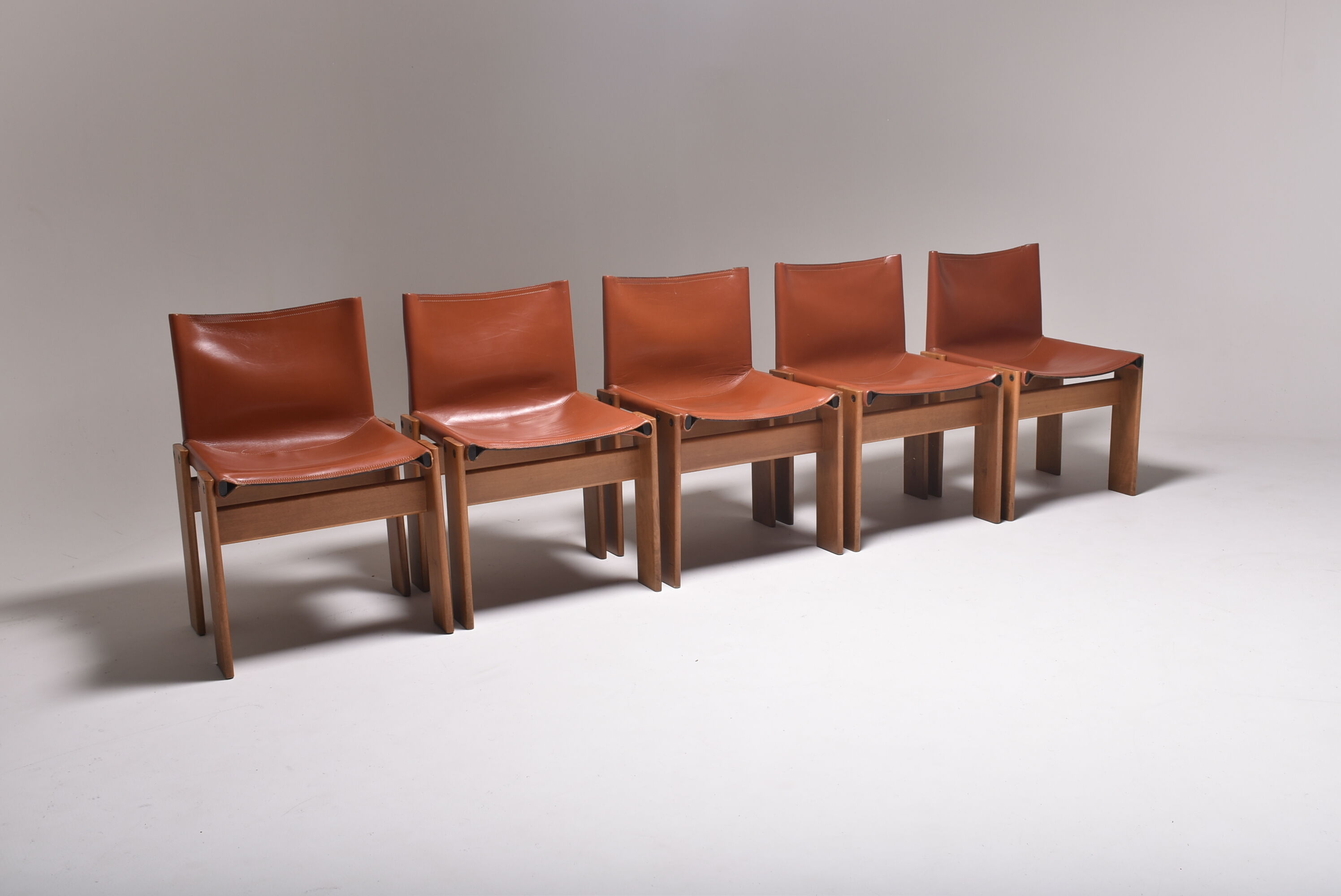 Set of 5 Monk chairs by Afra and Tobia Scarpa 1970