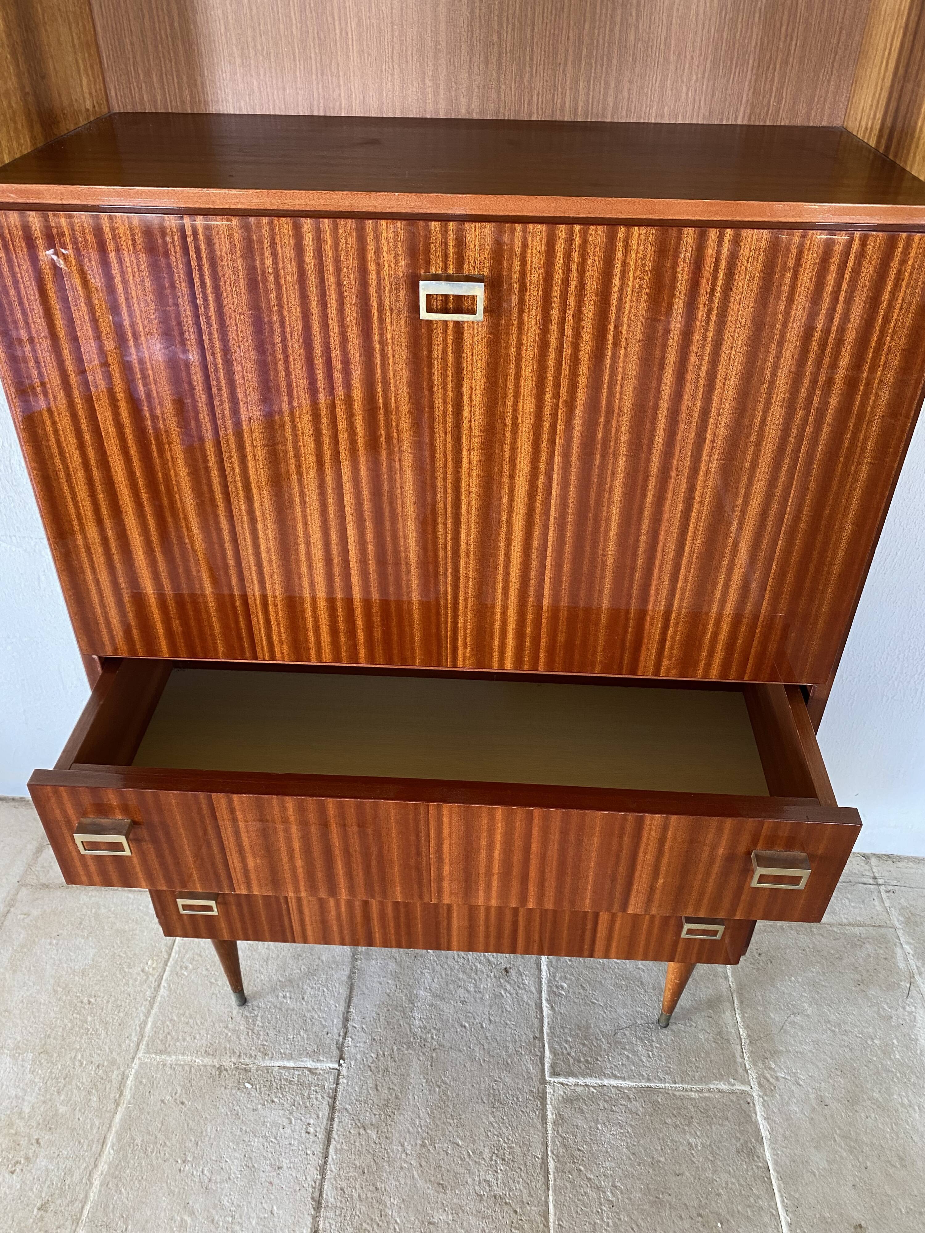 Vintage secretary with light