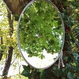 Oval chrome mirror, 60