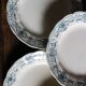 A set of 6 flat plates Terre de Fer Bleu Verdun HBC.
