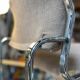 Fauteuil / chauffeuse de salon tissus et chrome Atal 1970