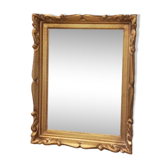 Mirror patinated gilded carved wood frame dp 0823310