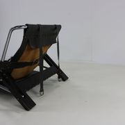 Seventies leather grasshopper lounge object by Sonja Wasseur