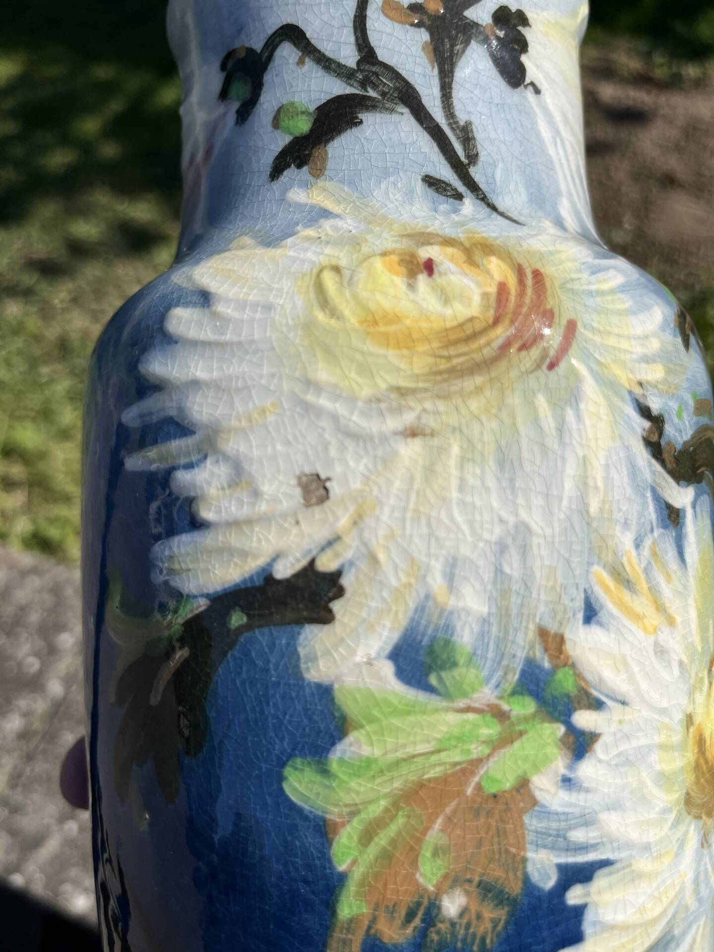 Fireplace set of vases in earthenware Montigny sur Loing