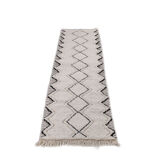Carpet corridor berber diamond white and black 80x290 cm