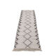 Berber runner rug diamond white and black 80x290 cm
