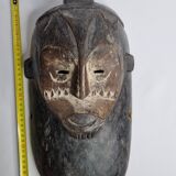 Ancient Fang Ngil tribal mask, traditional African art, Gabon, 20th century, 40 cm