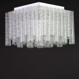 Murano glass tubes ceiling lights by Doria, Germany, 1960s.