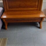 Handcrafted solid olive wood bench