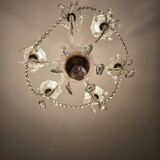 Antique cut glass chandelier with pendants – 6 arms