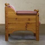 Vintage mid-century Danish pine lounge chair, 1970s