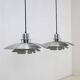 Set of 2 Belid pendant lamps / Danish modern design / aluminium / 1980s / Primus