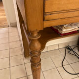 old blond wooden toilet table with marble top in perfect condition