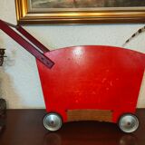 Old wooden pram for dolls