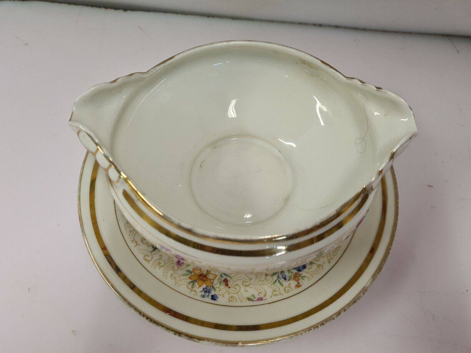 Limoges porcelain gravy boat