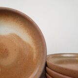 6 stoneware dessert plates