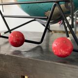 Wall coat holder vintage red balls