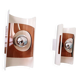Pair of Space Age wall lights, white lacquered metal and smoked plexiglass