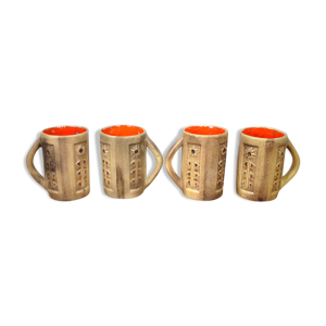 4 mugs Madeleine Jolly 1960