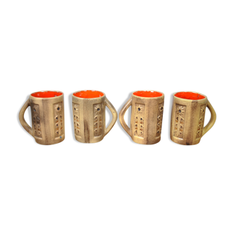 4 mugs Madeleine Jolly 1960