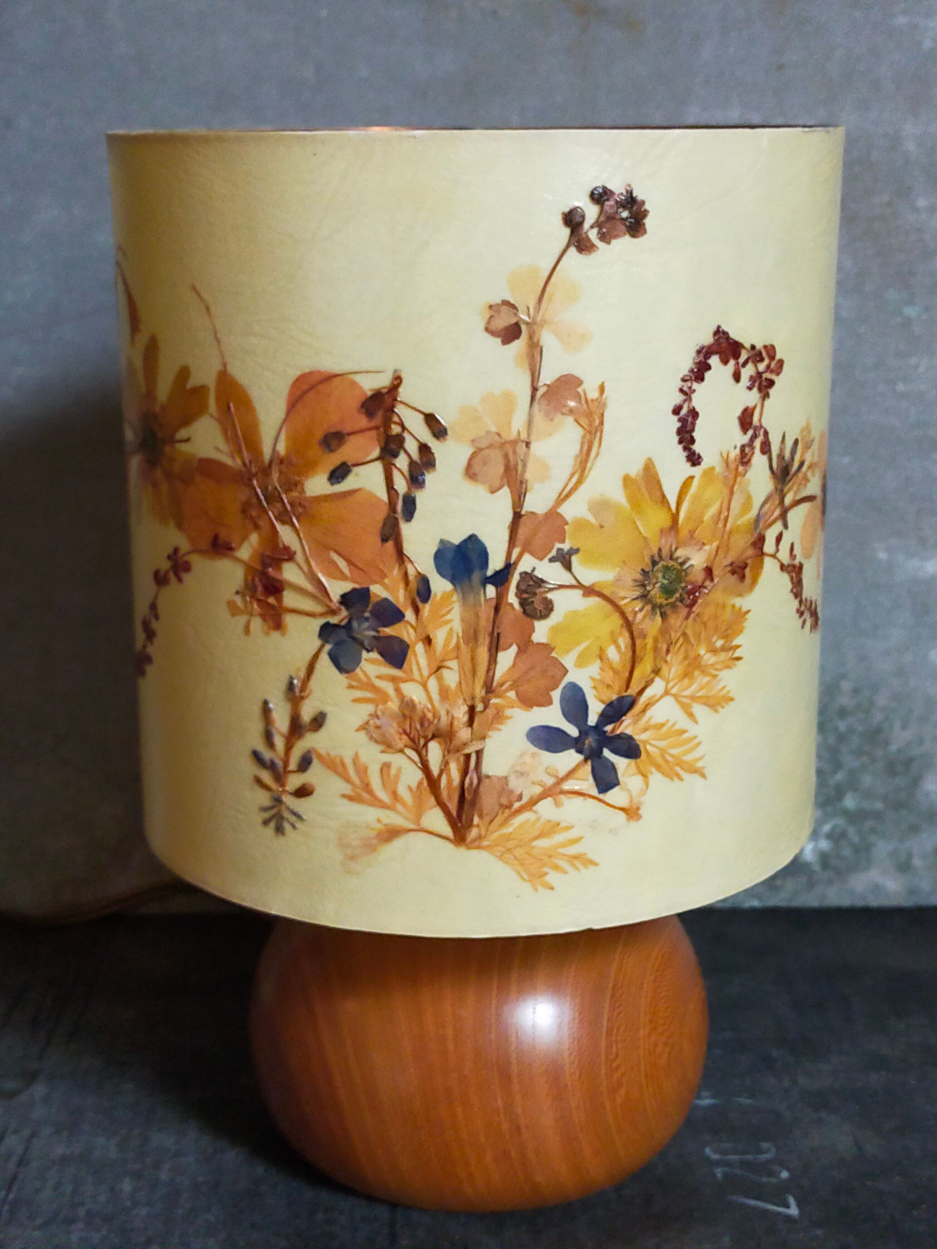 Lampe de chevet en bois vintage