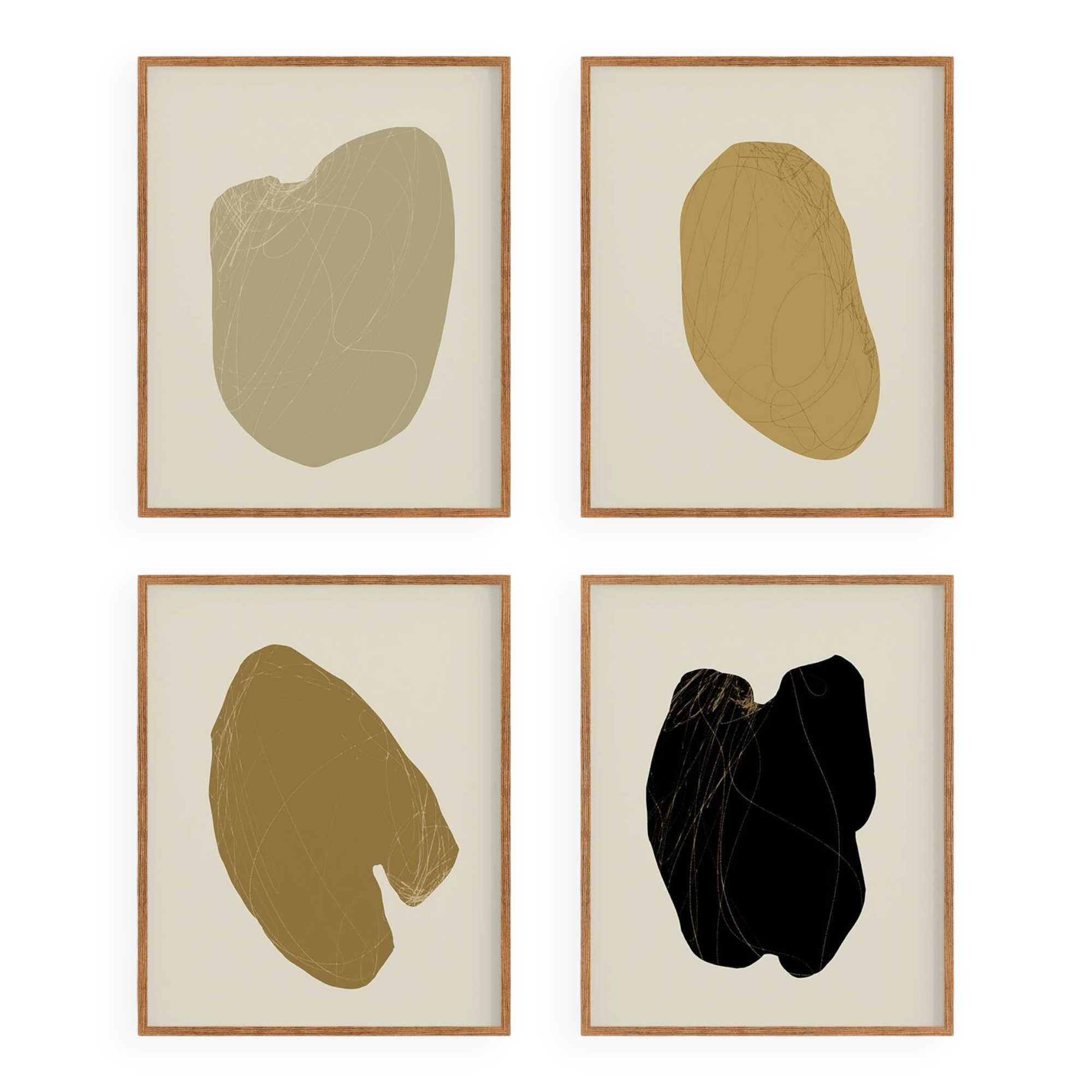 4 impressions giclée abstraites