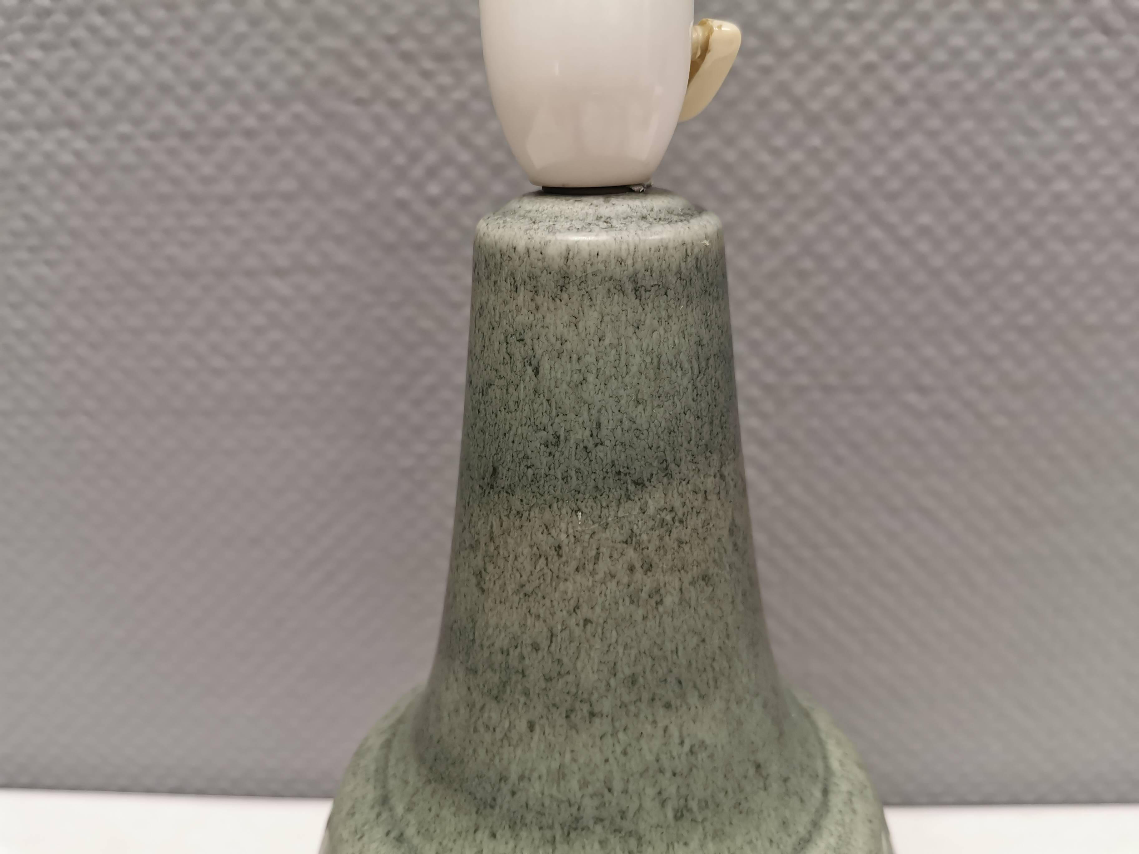 Large and beautiful table lamp in grey-green ceramic by Einar Johansen (EJ) 1970-80s.