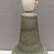 Large and beautiful table lamp in grey-green ceramic by Einar Johansen (EJ) 1970-80s.