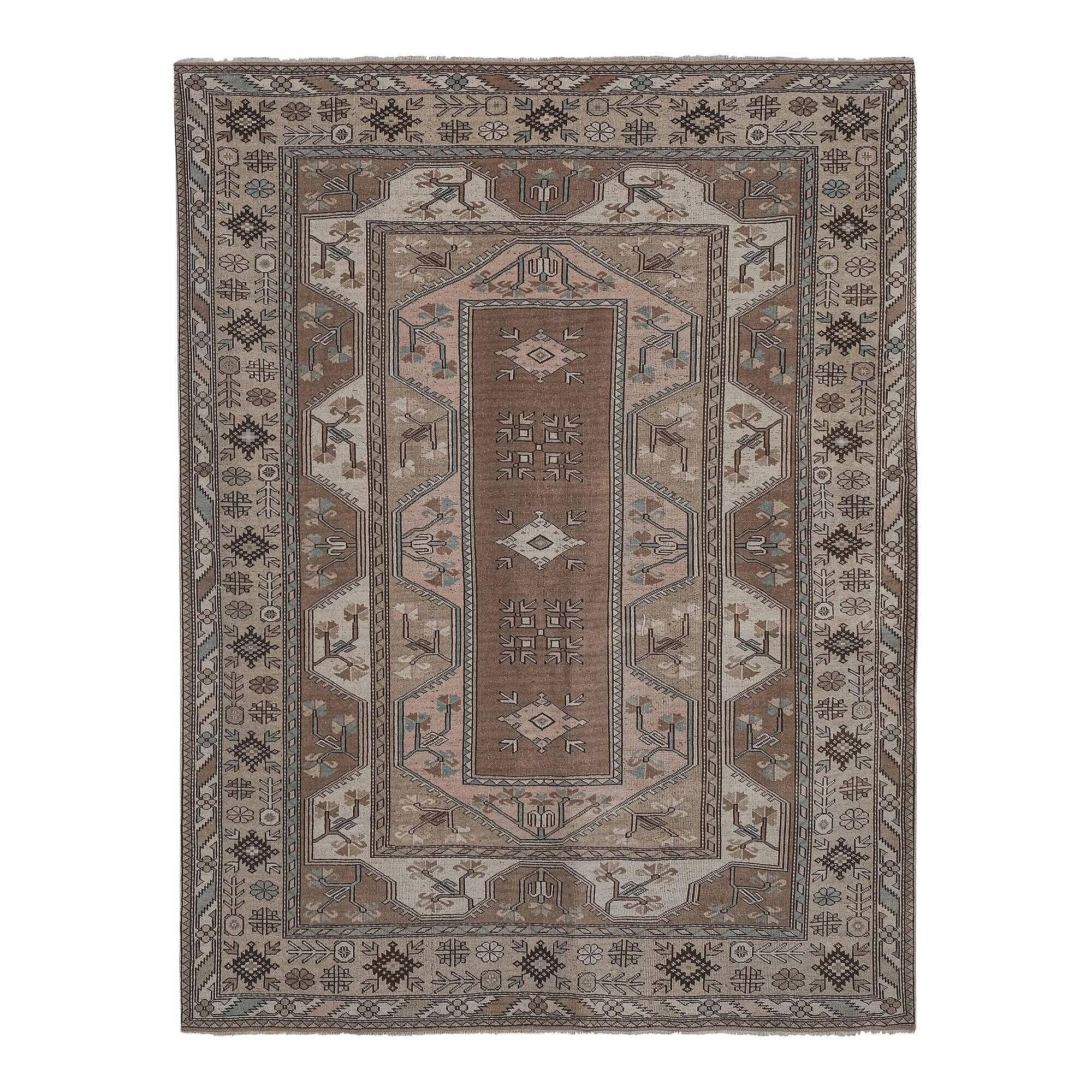 Vintage Turkish Oushak rug 217x272 cm
