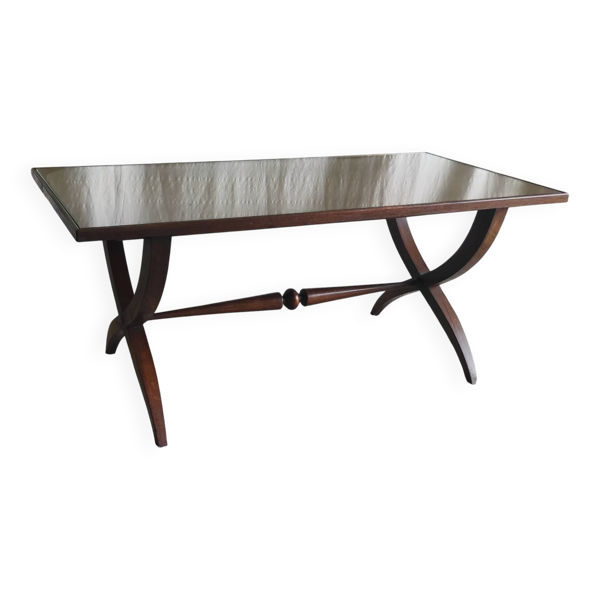 Table basse en bois massif style anglais - mid. XXeme
