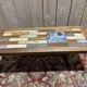 Table basse bois et céramique années 70