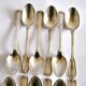 Lot of 12 classic silver-plated metal teaspoons 1900 Silversmith BOULENGER