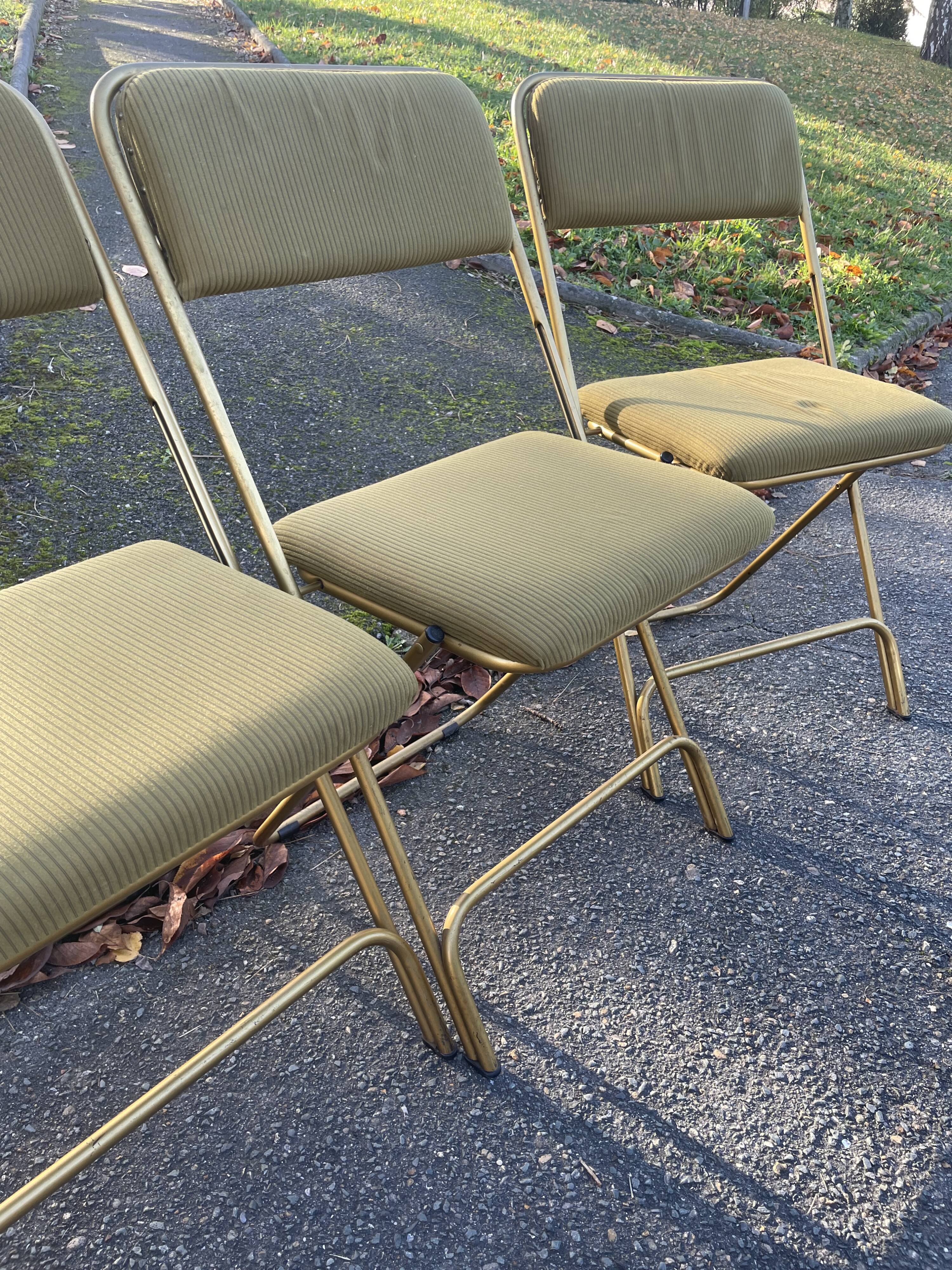 Trio of Lafuma Chantazur folding chairs