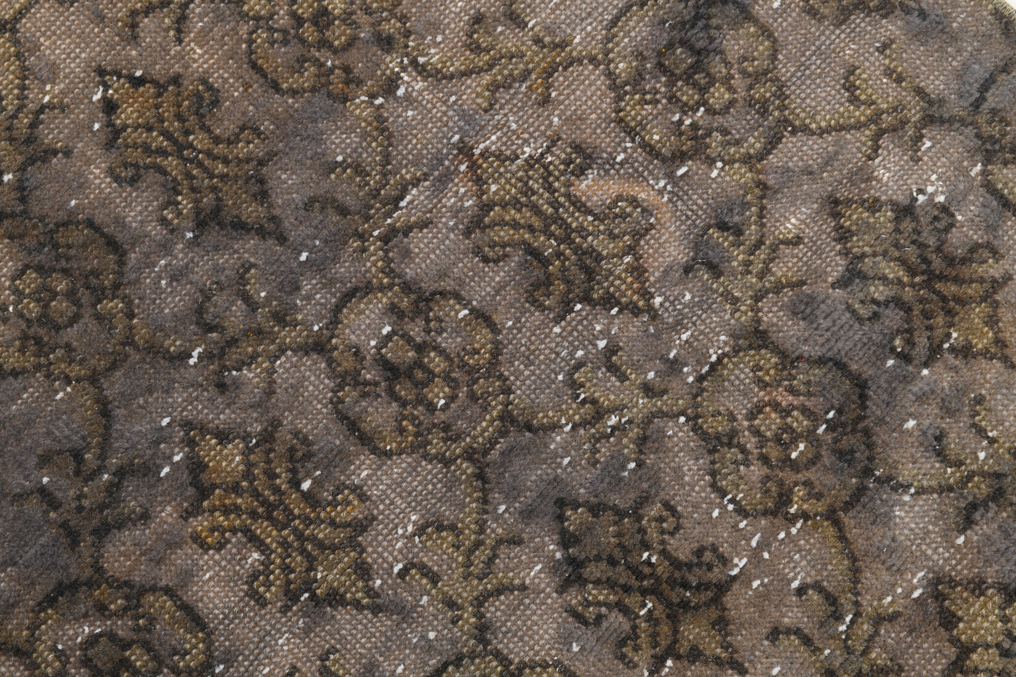 Narrow brown vintage runner 247x70cm