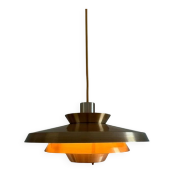 Vintage Danish copper design pendant - multilayered lamp