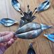 Vintage ashtray flower in silver metal